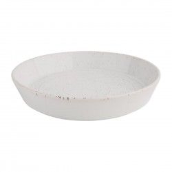 Olympia Cavolo Witte Gespikkelde Platte Ronde Kom 220mm - Set van 4