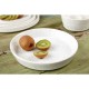 Olympia Cavolo Witte Gespikkelde Platte Ronde Kom 220mm - Set van 4
