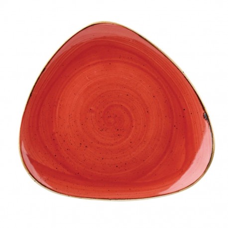 Churchill Stonecast Berry Red Lotus Bord - Set van 12 stuks