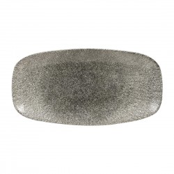 Churchill Raku Quartz Black ovaal bord porselein 29,8 x 15,2 cm - doos 12 stuks