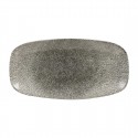 Churchill Raku Quartz Black ovaal bord porselein 29,8 x 15,2 cm - doos 12 stuks