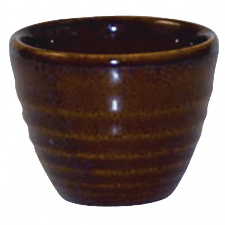 Churchill Cinnamon Ripple Dipper Pot 57ml – bruin porseleinen dipschaaltje (12 stuks)