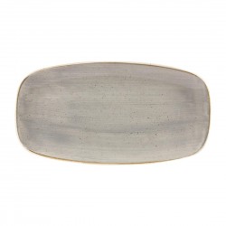Churchill Stonecast Grey Chefs Ovaal Bord 27 x 12,7 cm – Set van 12