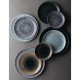 Churchill Stonecast Patina Rustic Teal Evolve Coupe Bord 26cm - Set van 12 - Porselein Blauw