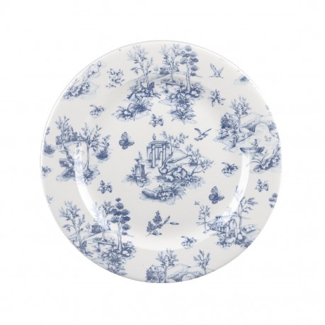 Churchill Toile Prague Bord 30,5cm – Set van 6 – Porselein Blauw