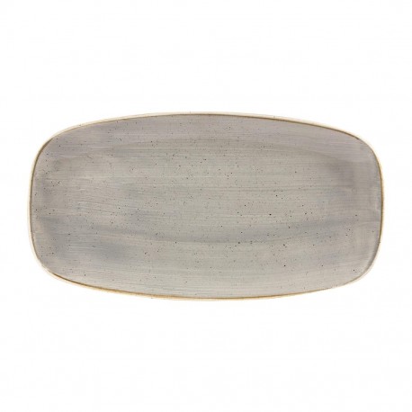 Churchill Stonecast Grey Chefs ovaal bord 35,2 x 18,7 cm – set van 6