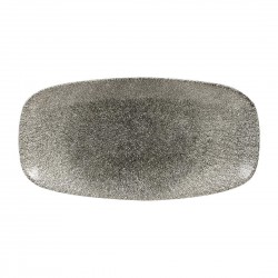 Churchill Raku Quartz Black ovaal bord 35,2 x 18,7 cm - set van 6