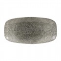 Churchill Raku Quartz Black ovaal bord 35,2 x 18,7 cm - set van 6