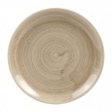 Churchill Stonecast Patina Antique Taupe Coupe Evolve Bord 16,5 cm - Porselein Bruin (12 stuks)