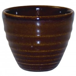 Churchill Cinnamon Ripple Dipper Pot 113ml - Bruin Porselein (12 stuks)