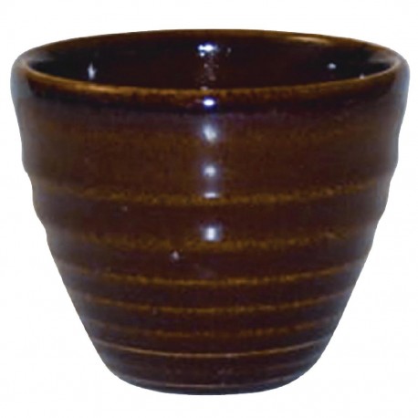 Churchill Cinnamon Ripple Dipper Pot 113ml - Bruin Porselein (12 stuks)