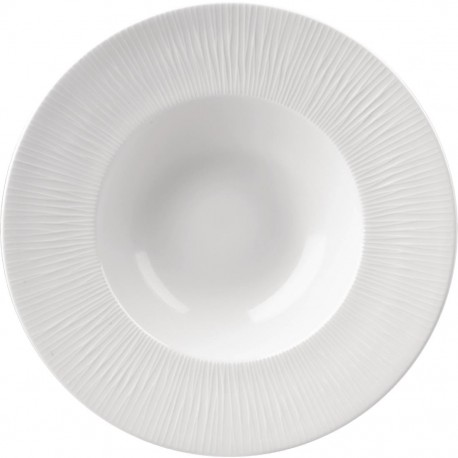 Churchill Bamboo Kom Met Brede Rand Medium 24,13cm - Wit Porselein (12 stuks)
