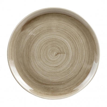 Churchill Stonecast Patina Antique Taupe Coupe Evolve Bord 32,4cm - Bruin Porselein (6 stuks)
