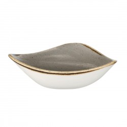Churchill Stonecast Grey Cappuccino Lotus kom (12 stuks) – hoog geglazuurd keramiek