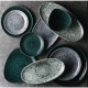 Churchill Stonecast Patina Rustic Teal Evolve Coupe Kom 24,8cm - Doos van 12 stuks