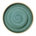 Churchill Stonecast Samphire Green bord met opstaande rand 22cm - set van 6 stuks
