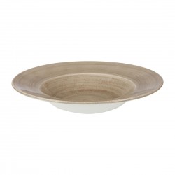 Churchill Stonecast Patina Antique Taupe Kom met Brede Rand Large 27,9 cm - Porselein Bruin (12 stuks)