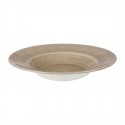 Churchill Stonecast Patina Antique Taupe Kom met Brede Rand Large 27,9 cm - Porselein Bruin (12 stuks)