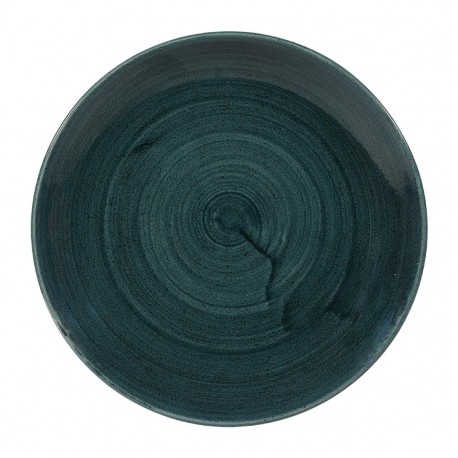 Churchill Stonecast Patina Rustic Teal Coupe Bord 22cm – Set van 12