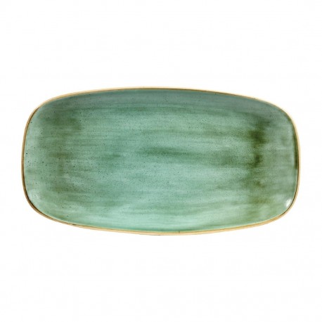 Churchill Stonecast Samphire Green Chefs Ovaal Bord 35,2 x 18,7 cm (6 stuks)