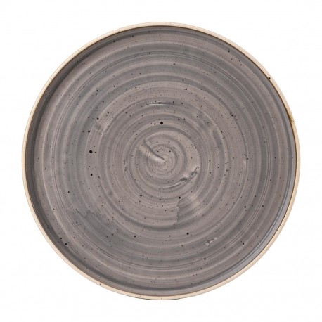 Churchill Stonecast Grey bord met opstaande rand 27,9 cm (set van 6)