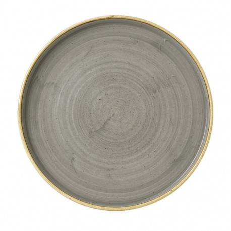 Churchill Stonecast Grey Bord Met Opstaande Rand 22cm - Set van 6