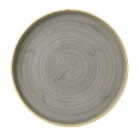 Churchill Stonecast Grey Bord Met Opstaande Rand 22cm - Set van 6