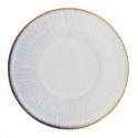 Olympia Drift grijze coupe borden met reliëf – 220mm porselein (6 stuks)