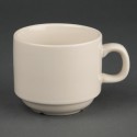 Olympia Ivory stapelbare koffiekopjes 206ml – set van 12