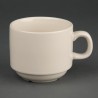 Olympia Ivory stapelbare koffiekopjes 206ml – set van 12