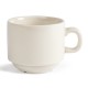 Olympia Ivory stapelbare koffiekopjes 206ml – set van 12