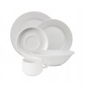 SPECIALE AANBIEDING: Olympia Athena Hotelware porseleinen serviesset, 5-delig wit (24 sets, 120 stuks)