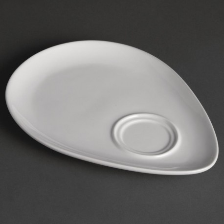 Olympia Whiteware Snackschotel 240mm – Porseleinen Bord Wit (12 Stuks)