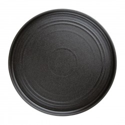 Olympia Cavolo Platte Ronde Borden 27cm Zwart - Porselein (Set van 4)