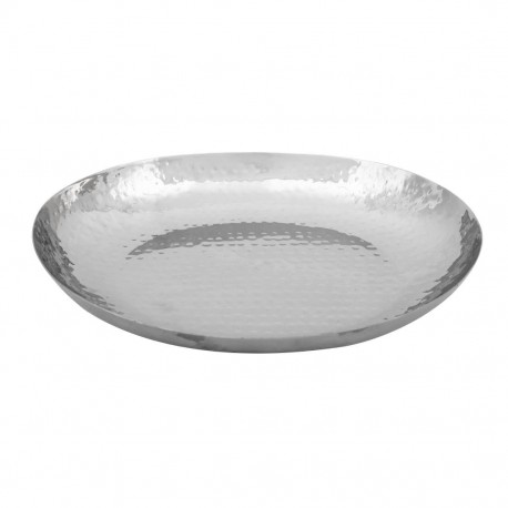 Olympia Gehamerde Ovale Schaal RVS - 280x230mm Zilver