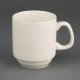 Olympia Ivory stapelbare mok 285ml – set van 12 stuks