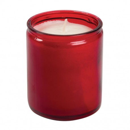 Bolsius Starlight Kaars Rood – 8 Stuks Glazen Kaarsenpot