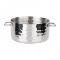Olympia Mini Serveerpan Gehamerd RVS 675ml – Presentatieschaal Zilver