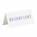 Securit Reserveringstafelstandaard 'Reserviert' - Wit Kunststof met Zwart Lettertype (Box 5)