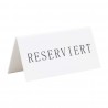 Securit Reserveringstafelstandaard 'Reserviert' - Wit Kunststof met Zwart Lettertype (Box 5)