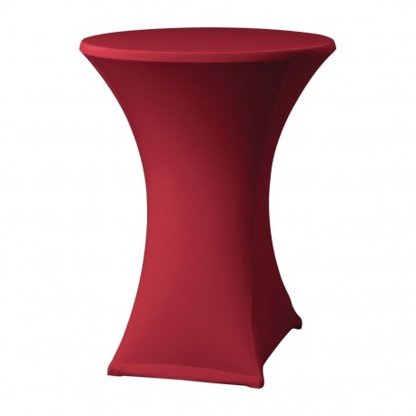 Samba Stretch Statafelhoes Bordeaux D2 – Elastische Tafelrok voor Statafels