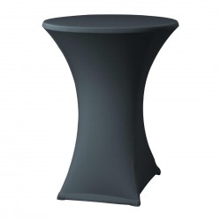 Samba Stretch Statafelhoes Antraciet D2 - Attends Tafelrok voor Statafels