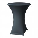 Samba Stretch Statafelhoes Antraciet D2 - Attends Tafelrok voor Statafels