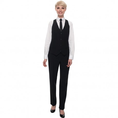 Damespantalon zwart standaard lengte 12 - maat 40 - polyester werkbroek voor dames