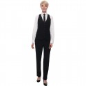 Damespantalon zwart standaard lengte 12 - maat 40 - polyester werkbroek voor dames