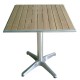 Bolero vierkante tafel met essenhouten blad 60cm