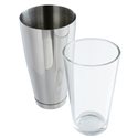 Boston cocktailshaker en glas