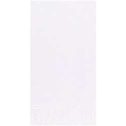 Servet 2 laags Tissue 40x40cm 1/8 vouw wit (Doos: 1200 stuks) Finess