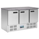 Polar G-serie koelwerkbank met marmeren werkblad 368L