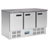 Polar G-serie koelwerkbank met marmeren werkblad 368L